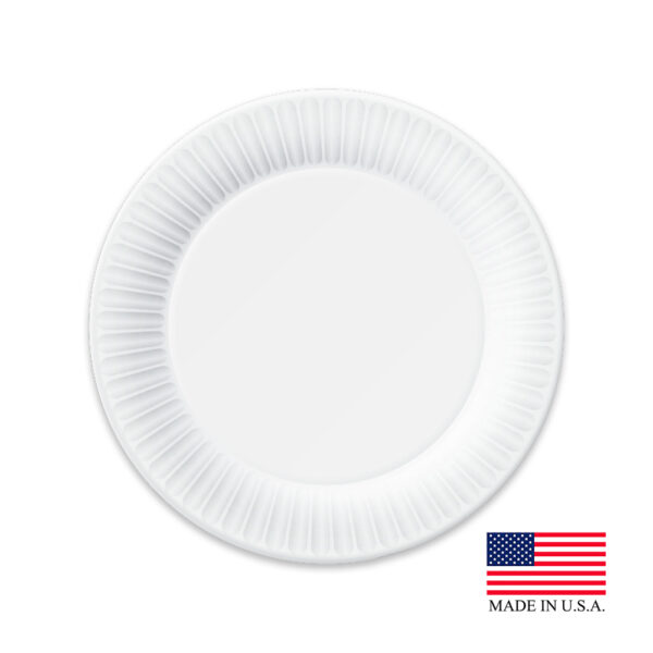 Aspen 8.75" White Heavy Coated Paper Plate V30600 4/125 case