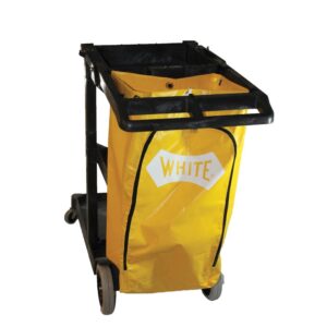 Imp Janitorial Cart with 25 Gsllon Yellow Vinyl Bag