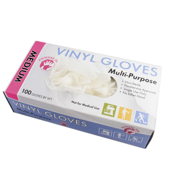 NPP Medium Vinyl Powder Free Gloves 1 case of 10 boxes of 100 gloves disposable