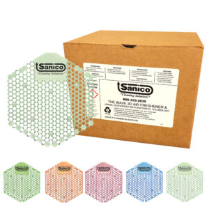 Sanico Herbal Mint 10 Pack 30-Day Urinal Deodorizer Screen w/ Enzymatic Technology