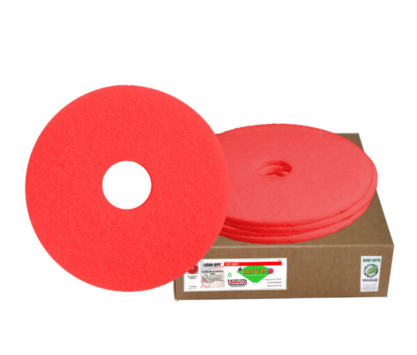 Sanico MVP Lead Off 12" Red Buffing Floor Pad